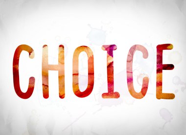 Seçim kavramı suluboya Word Art