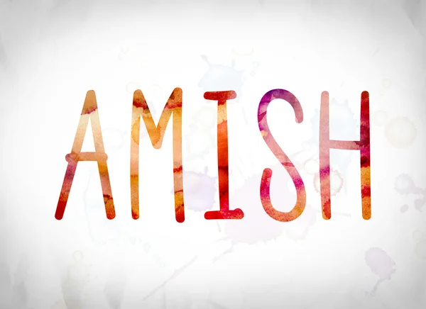 Amish koncepcyjny akwarela Word — Zdjęcie stockowe