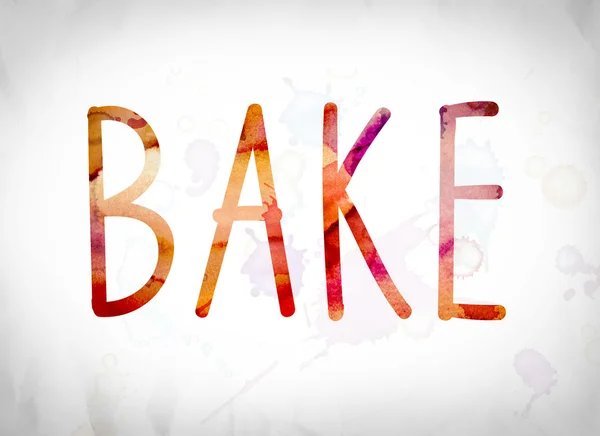 Bake Concept Watercolor Word Art — Stock Photo, Image