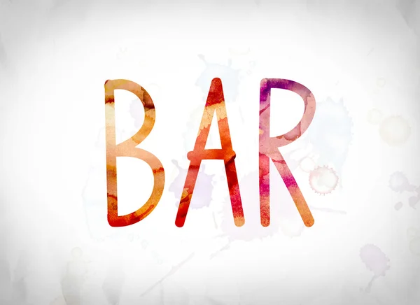 Bar kavramı suluboya Word Art — Stok fotoğraf