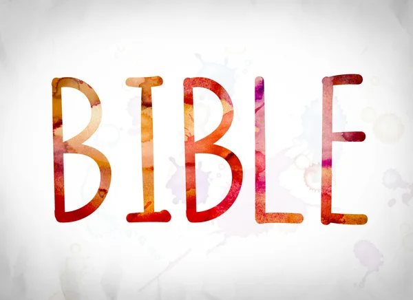 Biblia koncepció akvarell Word Art — Stock Fotó