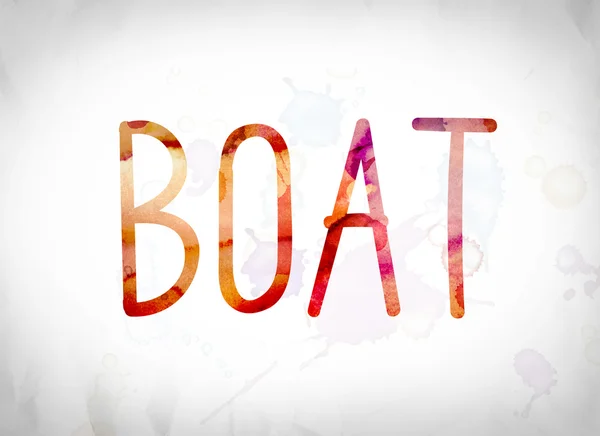 Concept de bateau Aquarelle Word Art — Photo