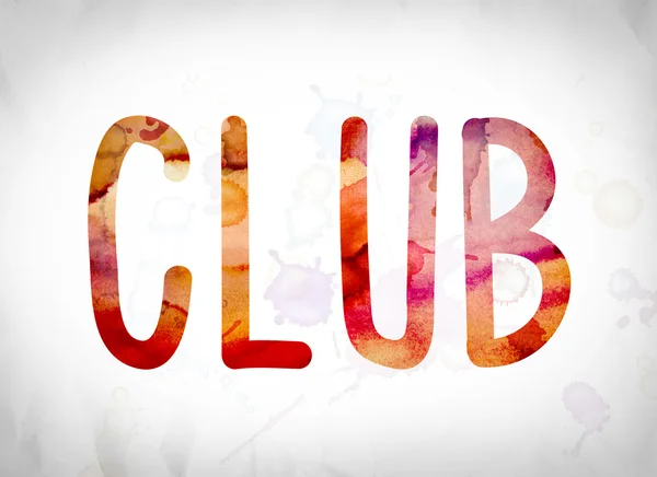 Club begreppet akvarell ordet konst — Stockfoto