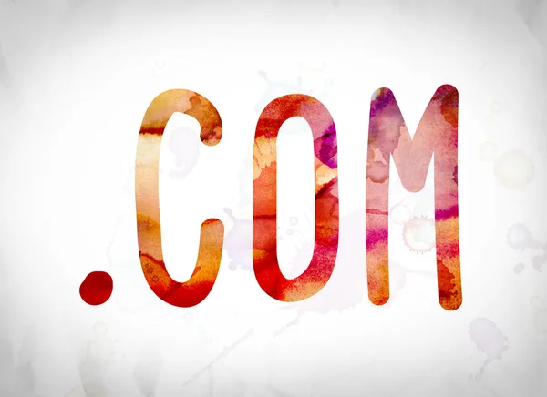 .com concept aquarel WordArt — Stockfoto