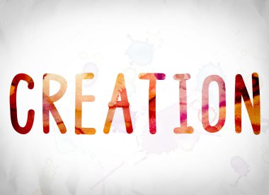 Oluşturma kavramı suluboya Word Art