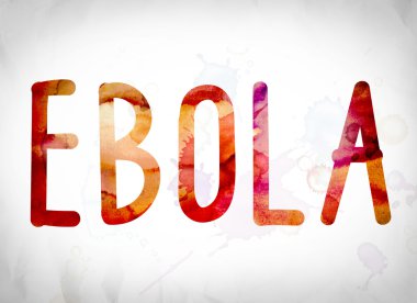 Ebola kavramı suluboya Word Art