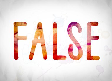 Yanlış kavram suluboya Word Art