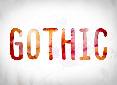 Gotik kavramı suluboya Word Art
