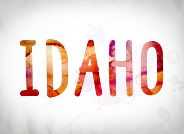 Idaho kavramı suluboya Word Art