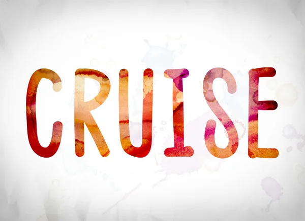 Cruise Concept aquarel WordArt — Stockfoto