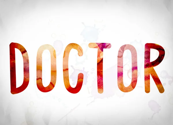 Docteur Concept Aquarelle Word Art — Photo