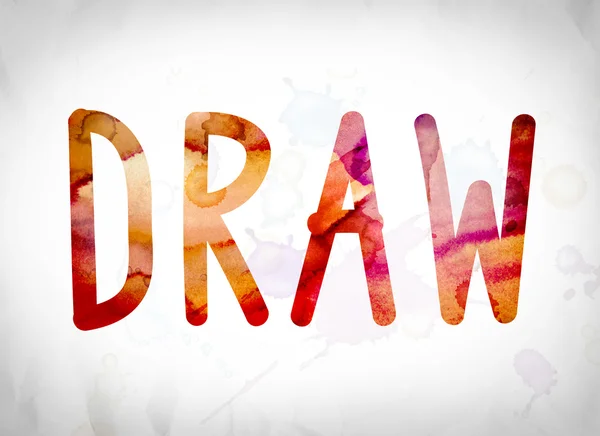 Desenhar conceito Watercolor Word Art — Fotografia de Stock