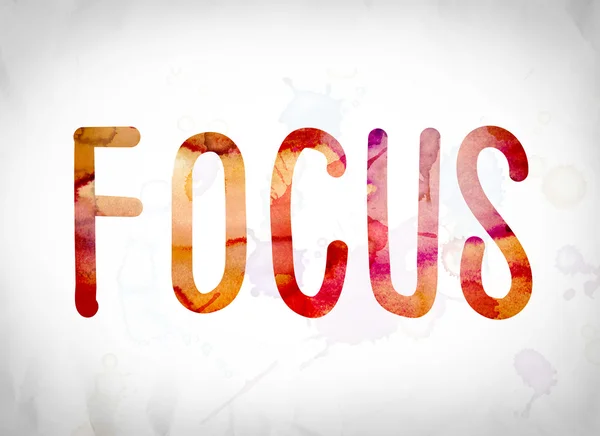 Focus Concept Aquarelle Word Art — Photo