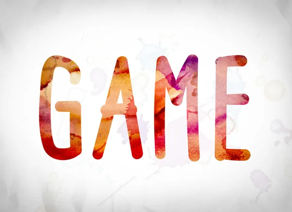 Game Concept Watercolor Word Art — Stock Photo, Image