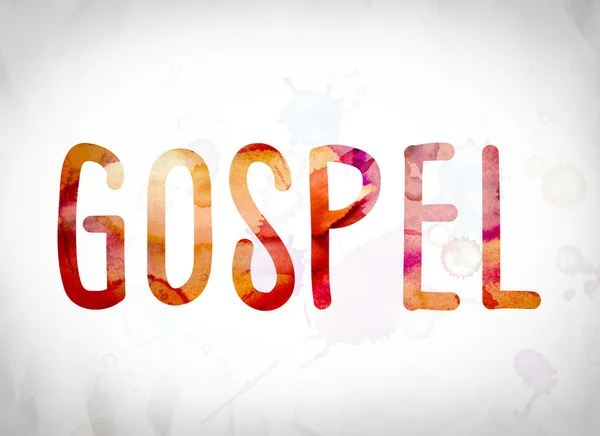 Gospel Konzept Aquarell Wort Kunst — Stockfoto