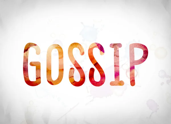 Gossip Concepto Acuarela Palabra Arte — Foto de Stock