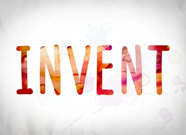 Inventer le concept Aquarelle Word Art — Photo