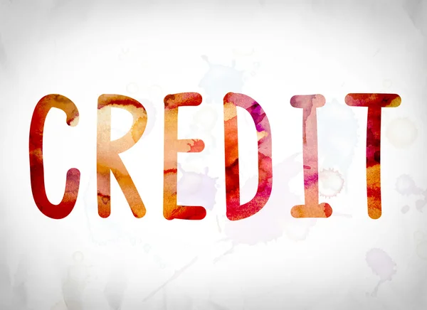 Credit Concept Watercolor Word Art — Stock Photo, Image