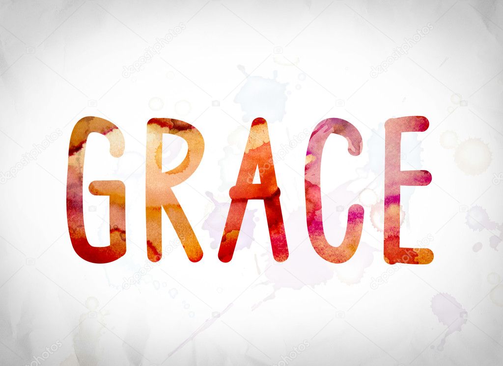 Grace Concept Watercolor Word Art Stock Photo by ©enterlinedesign 125121650