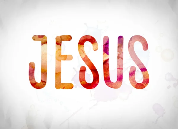 Jesus Concept aquarel WordArt — Stockfoto