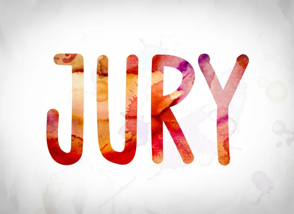 Jury Concept Watercolor Word Art — Stock Photo, Image