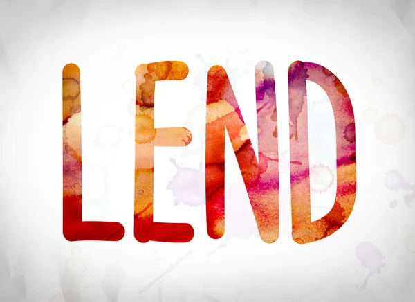 Lend Concept Watercolor Word Art — Stock Photo, Image