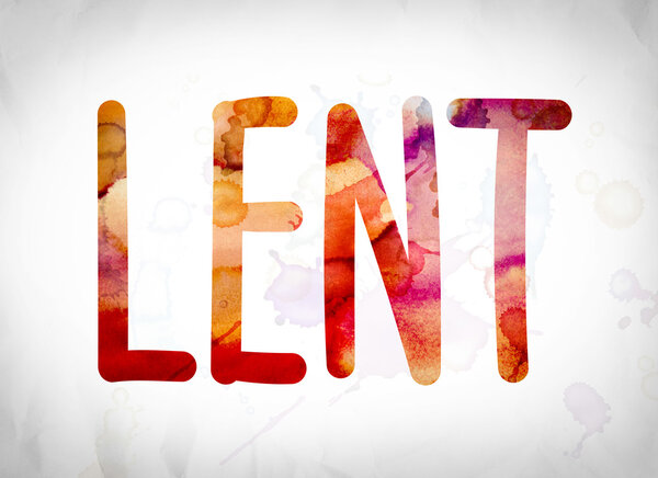 Lent Concept Watercolor Word Art