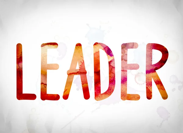 Leader Concept Watercolor Word Art — Stock Photo, Image