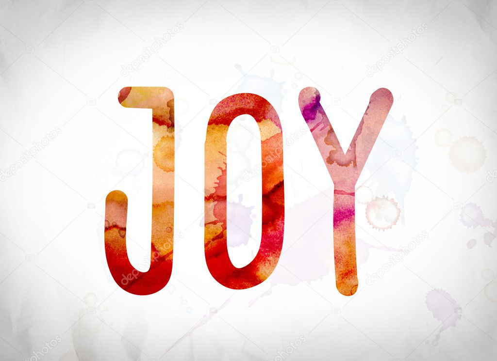 Joy Concept Watercolor Word Art