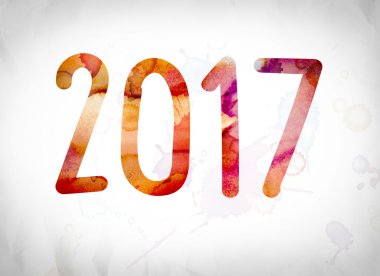2017 kavramı suluboya Word Art
