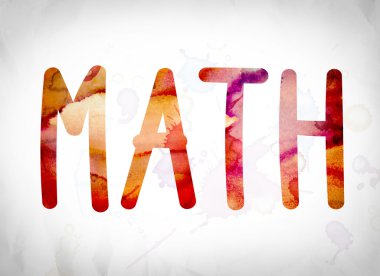 Matematik kavram suluboya Word Art