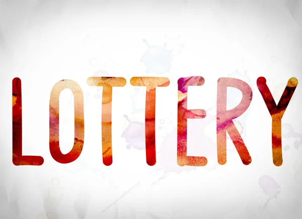 Lottery Concept Watercolor Word Art — Stock Photo, Image