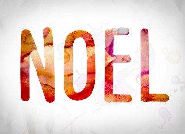 Noel kavramı suluboya Word Art