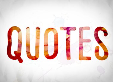 Sulu Boya Word sanat kavramına quotes