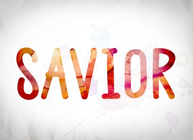 Kurtarıcı kavramı suluboya Word Art