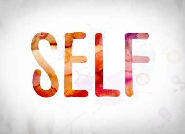 Benlik kavramı suluboya Word Art