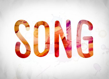 Şarkı kavramı suluboya Word Art