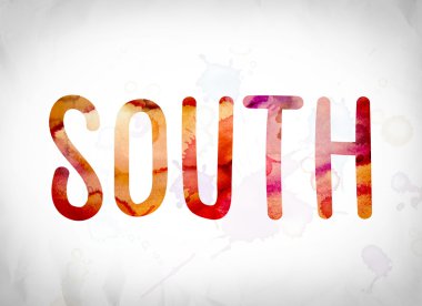 Güney kavramı suluboya Word Art