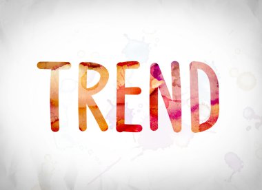Eğilim kavramı suluboya Word Art