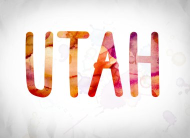 Utah kavramı suluboya Word Art