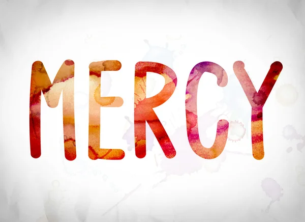 Mercy Concept Watercolor Word Art — Stock Photo, Image