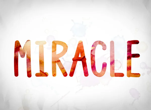 Miracle Concept Aquarelle Word Art — Photo