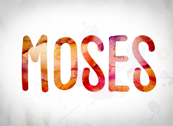 Mózes Concept akvarell Word Art — Stock Fotó