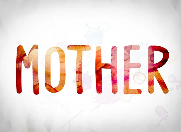 Mother Concept Watercolor Word Art — Stock Photo, Image