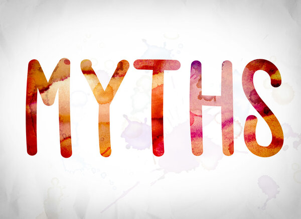 Myths Concept Watercolor Word Art
