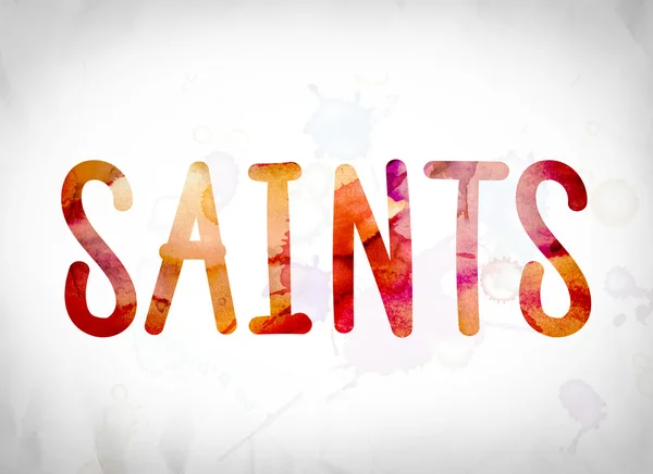 Saints Concept Aquarelle Word Art — Photo