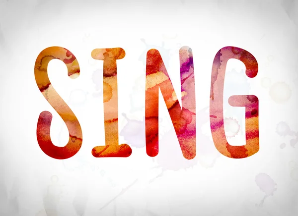 Sing Concept Aquarelle Word Art — Photo