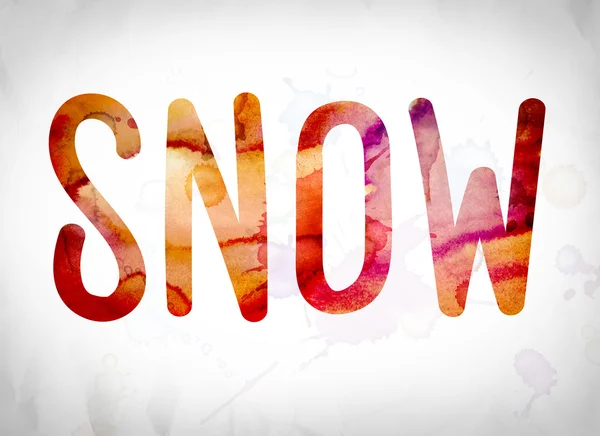 Concepto de nieve Acuarela Word Art —  Fotos de Stock