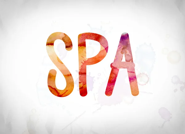Spa Concept akvarell WordArt — Stockfoto