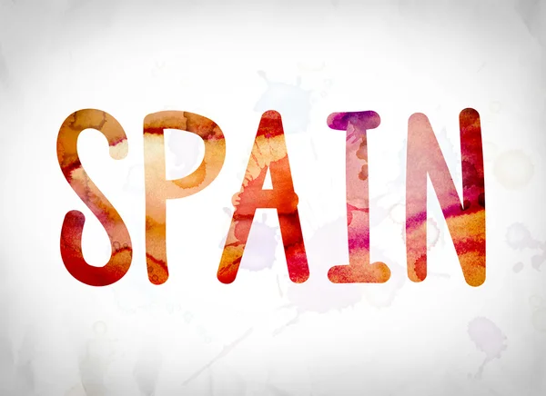 Spanien konzept aquarell word art — Stockfoto